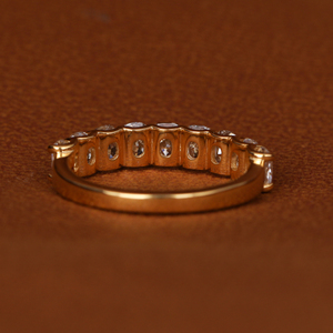 Cojín de diamante cultivado en laboratorio chapado en oro rosa de 14 quilates personalizable corte media eternidad banda de boda estilo moderno joyería de compromiso - Product Image 4