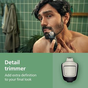 Tondeuse à barbe et cheveux tout-en-un Norelco série 3000, 13 accessoires, lames en acier inoxydable, 8 réglages de longueur - Product Image 3
