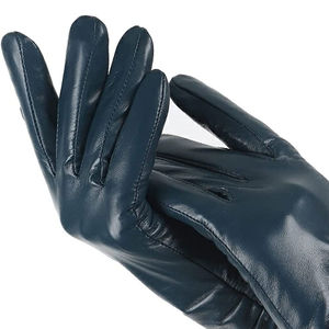 Gants en cuir d'agneau couleur tan à doigts entiers, nouveau design, gants d'hiver avec fonction tactile pour hommes et femmes - Product Image 3