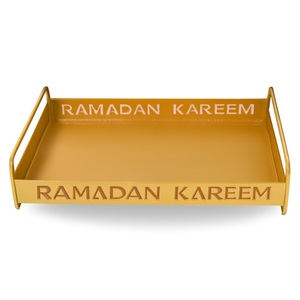 Vente chaude Ramadan Kareem Plateau de service en couleur or premium Parfait pour servir pendant les fêtes du ramzan et de l'Aïd et le repas de l'iftar - Product Image 6