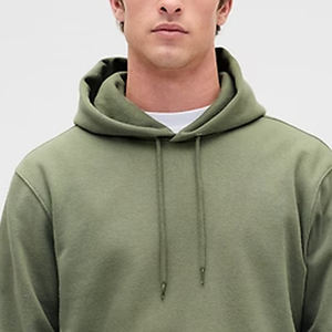Sweat à capuche pour homme en tissu épais uni avec un design tendance, logo personnalisé et cordon de serrage pour ajuster la capuche 2026 - Product Image 2