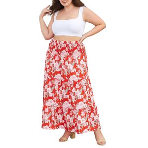 Falda Midi Tipo Lápiz de Viscosa Vintage, Talla Grande, Ligera y Fluida, Informal y Cómoda para Mujer, Verano - Product Image 4