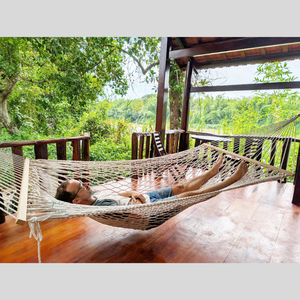 JNC <b>Macrame</b> Bohemian Hammock Handmade <b>Hanging</b> <b>Chair</b> for Outdoor and Indoor Use - Product Image 3