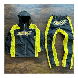 Conjunto de Dos Piezas de Chaqueta Cortavientos Informal de Invierno para Hombre de Alta Calidad Personalizada, Poliéster/Algodón de Secado Rápido, Chándal de Gimnasio con Logotipo y Colores Personalizados - Product Image 6