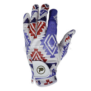Gants de golf pour hommes, design OEM, doux et respirants, impression par sublimation, gants de sport personnalisés, en cuir véritable, antidérapants - Product Image 4