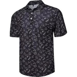 Athleisure Sports Shirt Sublimación Imprimir Rayas coloridas Golf Polos Camisas Casual unisex Traje Camiseta DE TRABAJO - Product Image 1