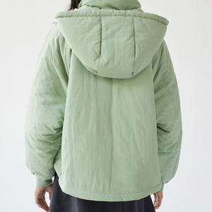 Meilleures vestes matelassées à fermeture éclair OEM pour femmes, vestes unies respirantes, prix bas, designs tendance, vestes amples - Product Image 2