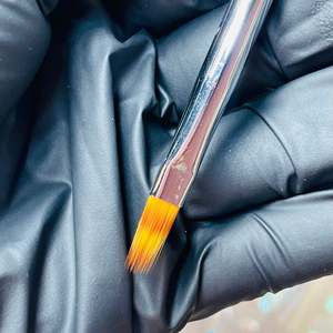 Pincel de Uñas de Alta Calidad para Arte de Uñas en Mármol/Ombre, Pelo Kolinsky con Cerdas Acrílicas Suaves, Estilo Francés, con Mango Metálico - Product Image 2