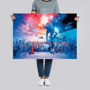 Póster del elenco de Star Wars, impresión digital en vinilo, lona, poliéster, banderas y material para pancartas - Product Image 4