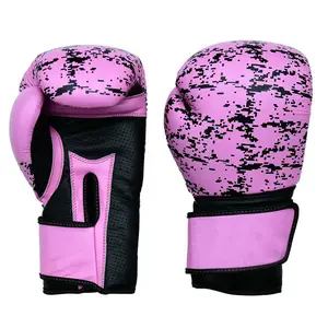Purple Color Good Selling Hand Made Customized Logo Print Latest Fighting Training Unique Designs Boxing Gloves