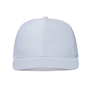 Gorra blanca en blanco de alta calidad de malla sólida transpirable SnapBack hat adulto al aire libre correr deportes gorra de camionero personalizada - Product Image 1