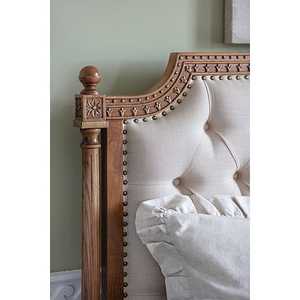 Muebles interiores de marco de cama de estilo francés con tallado elegante - Product Image 3