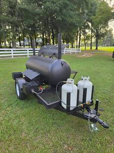 Parrilla Ahumadora de Acero Resistente para Remolque con Tanque de Gas, Barbacoa Móvil para Exteriores - Product Image 6