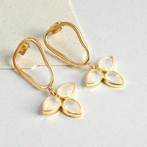 Pendientes de Racimo de Cuarzo Opalita de 4x6 mm con Corte de Pera, Plata de Ley 925, Joyería al por Mayor - Product Image 1