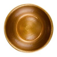 Cuenco de pedicura para Spa de cobre de lujo de alta calidad martillado a mano forma redonda grande salón belleza Spa uso función de masaje