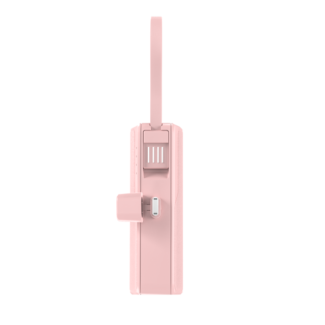 2025 New Mini 5000mah Power Banks Portable Built in Cables PD22.5W Fast Charging Capsule Power Bank 5000 Mah for iPhone