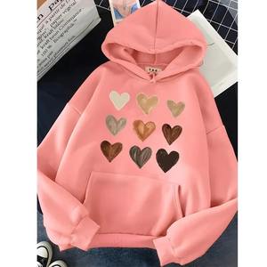 Pull décontracté à capuche avec logo conçu Collection hiver à manches longues sur mesure Sweats à capuche grande taille pour femmes Produit tendance - Product Image 5