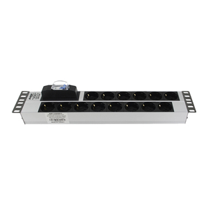 2U 14 cách Đức Schuko PDU với 16A ngắt mạch 250 VAC 50/60Hz nhôm Rack mount f-loại cắm (din49441) - Product Image 2
