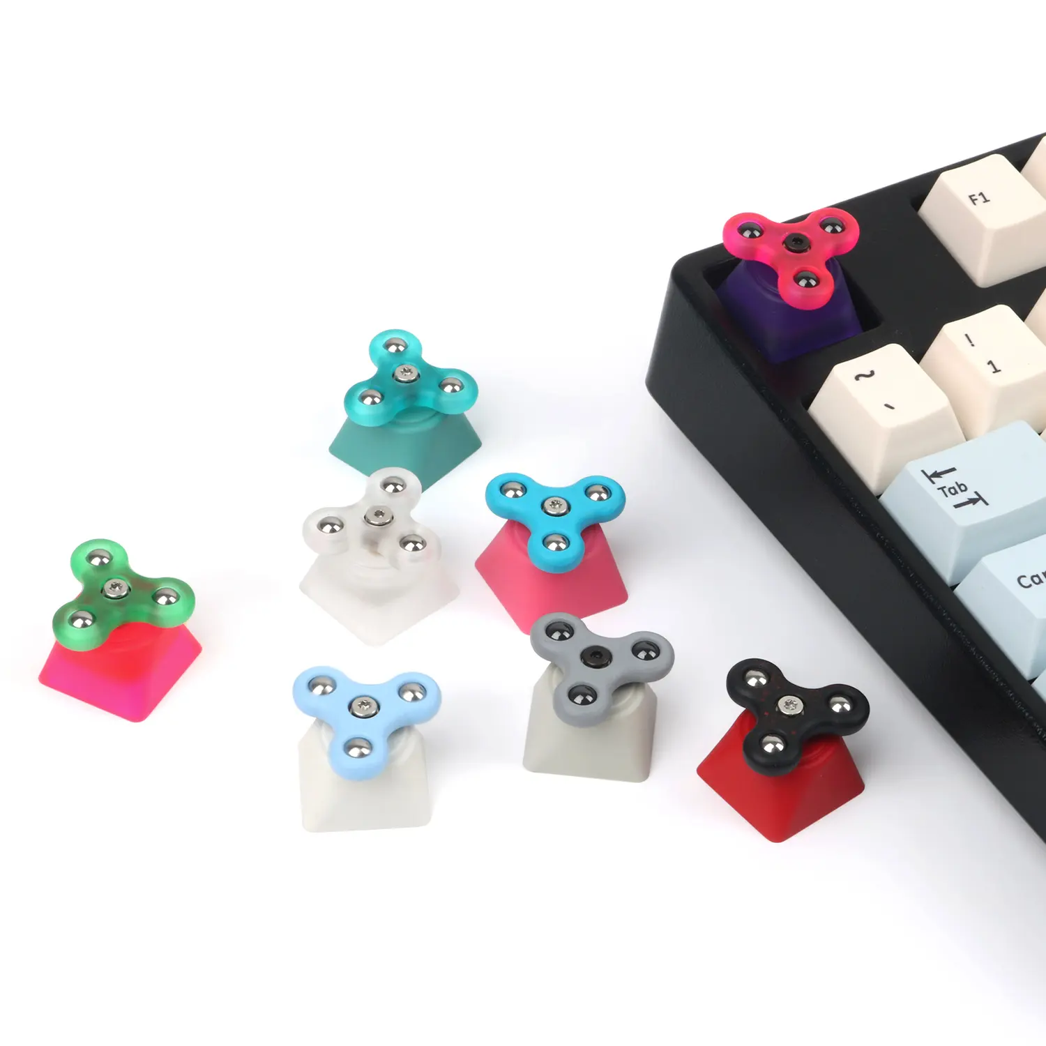Factory Colorful Resin Fidget Spinner Artisan Keycap Compatible With Cherry MX Switches For Cherry Mx Kailh Box TTC Cross Switch