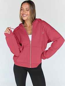 Venta de fábrica personalizada 100% tela de algodón Sudadera con capucha rosa para mujer nuevo patrón sólido de moda Invierno Polar Expanza deportes - Product Image 2