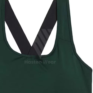 บราออกกำลังกายเล่นกีฬาแบบไขว้ด้านหลังมีความยืดหยุ่นสูงไม่สามารถถอดออกได้บราออกกำลังกายในยิมแบบดันทรงดีไซน์ไม่เหมือนใคร - Product Image 3