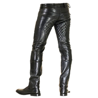 2024 meilleure vente prix raisonnables en cuir hommes pantalons sur mesure en cuir hommes pantalons pour une utilisation en plein air porter conception desservie par OEM