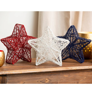 Conception de décoration de noël en étoile métallique avec ornements de finition colorés et cadeaux décoration de Table de noël fournitures de fête artisanales - Product Image 3