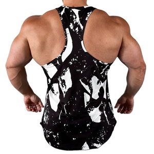 New Summer Design Men Fashion Sublimation Tank Top Casual Sportswear Longline Loose Fit Printed Top Sleeveless Side Off Cut - Product Image 5