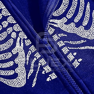 Trendy 100% Cotton Rhinestone Hoodies Mejor precio Online Fashion High Manufacturer Winter Hoodies - Product Image 4