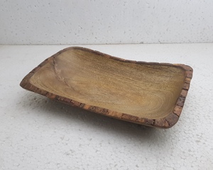 Ensaladera de fibra de coco de madera hecha a mano reutilizable con logotipo personalizado, juego de cuencos para servir ensalada de frutas de madera Natural, Acacia - Product Image 4