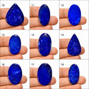 Cabujón de lapislázuli natural, suelta piedra preciosa, lapislázuli azul, fabricación de joyas de cristal, piedra de corte brillante, precios al por mayor, gemas - Product Image 5