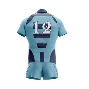 Meilleures ventes Ensembles de maillots de rugby confortables Haute qualité Respirant Séchage rapide Écologique 100% polyester Manches courtes Vente flash - Product Image 2