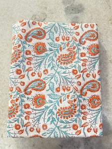 Tissu en coton biologique fait à la main Paisley impression de blocs de style ethnique traditionnel pour la confection de vêtements - Product Image 6