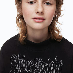 Girls' Winter Gym Fitness Sweatshirt <b>Long</b>-<b>Sleeved</b> <b>White</b> Cotton <b>Cropped</b> Hoodie Puffer <b>Top</b> Solid Style - Product Image 2