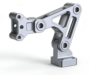 Support de bras de robot industriel usiné sur mesure par CNC, composants mécaniques en aluminium et acier inoxydable, service d'usinage
