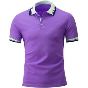 Nouveau Design Polos Logo Personnalisé Polyester Couleur Unie Golf Polos Prix de Gros Pas Cher T-shirt Personnalisé - Product Image 1