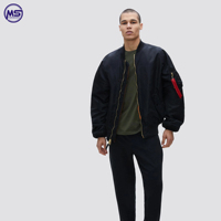 Blousons Bomber Unisexe Coupe Slim Décontractés Personnalisables Col Montant Écologiques Imperméables Légers Vêtements d'extérieur Promotion