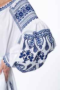 ชุดเดรสยาวยูเครนปักลายสำหรับผู้หญิง,ชุดเดรสแขนยาวเอวสไตล์ยูเครนสำหรับวันหยุดกระโปรงยาว - Product Image 4