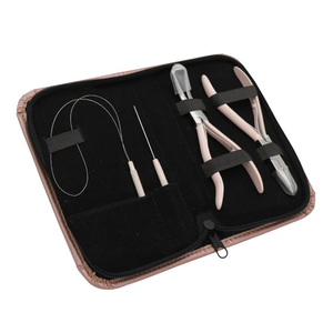Kit de Herramientas para Extensiones de Cabello Humano de Nailon de Alta Calidad, Juego de Alicates para Abalorios Todo en Uno de Acero Inoxidable, Kit Completo para Extensiones de Cabello - Product Image 2