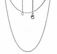 2025 Top Qualité 925 Pendentif En Argent Sterling Collier Trace Mince Lunette Chaîne 1mm Rolo Câble Élégant Bijoux Pour Hommes Femmes