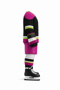 Maillot de hockey sur glace pour homme adulte, haute qualité, 100% polyester, séchage rapide, logo personnalisé sur le devant, nom de l'équipe, écologique, respirant - Product Image 4