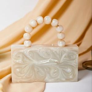 Bolso de Mano de Resina con Diseño Clásico y Piedras Preciosas, Gran Capacidad, Duradero, Moderno, para Bodas, Fiestas, Eventos Nocturnos, Creativo, Unisex - Product Image 2