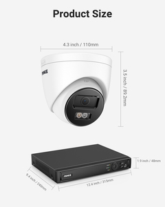 ANNKE 16 canales 4K PoE NVR con 8 piezas <span class=keywords><strong>12MP</strong></span> AI Smart Dual Light Turret cámaras con micrófonos, además de un preinstalado 4TB HDD - Product Image 3