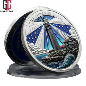 12 ans usine personnalisé métal défi pièce phare océan alliage de Zinc Relief pièce commémorative Voyage tourisme pièce - Product Image 2