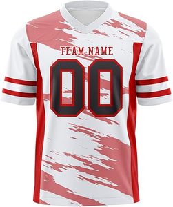 Custom Logo Sublimated American Football Jersey Set Youth Uniform with Short Sleeves Blank Jerseys Legging Shirt Style - Product Image 3