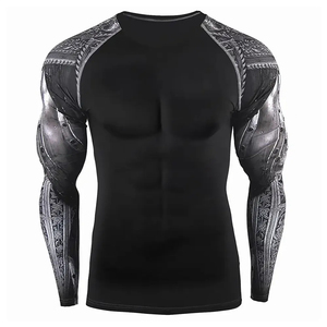 Camiseta de Compresión de Manga Larga para Hombre, Protección UV, Precio al por Mayor, Personalizable - Product Image 1