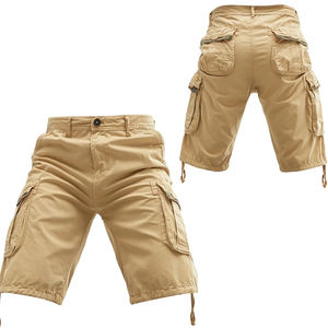 Unisex Lightweight Cargo Shorts Private Label Cotton Blend Multi-Pockets <b>Drawstring</b> Comfortable Canvas for Everyday Summer Wear - Product Image 1