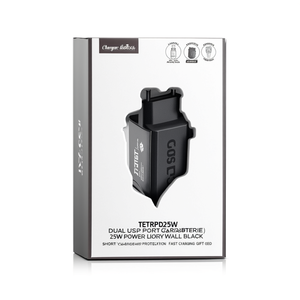 Cargador de Pared USB Tipo-A, USB Tipo-C, 25W Power Delivery, Negro, TETRPD25W - Product Image 3