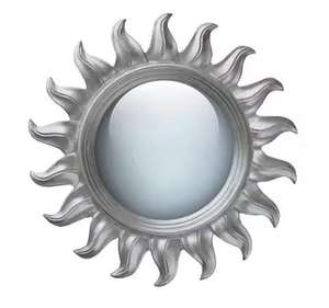 Espejo de Pared de Metal Plateado Moderno y Elegante para Dormitorio, Vestidor, Hogar y Hotel con Diseño Personalizado - Product Image 1