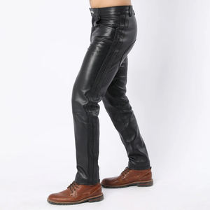 Dernier style de pantalons en cuir pour hommes à vendre Meilleure qualité avec design personnalisé Pantalon en cuir respirant à bas prix Meilleure vente - Product Image 5